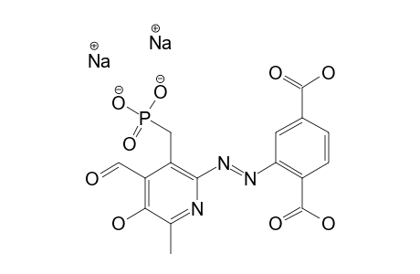 [4-FORMYL-3-HYDROXY-2-METHYL-6-(2',5'-DICARBOXYPHENYLAZO)-PYRID-5-YL]-METHYL-PHOSPHONIC-ACID-DISODIUM-SALT