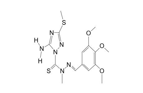 5-amino-N-methyl-3-(methylthio)-N-[(3,4,5-trimethoxybenzylidene)amino]-1,2,4-triazole-1-carbothioamide