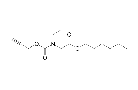 Glycine, N-ethyl-N-propargyloxycarbonyl-, hexyl ester