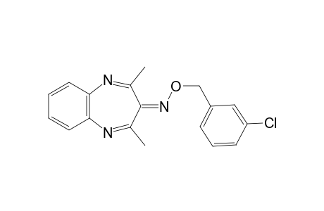 3H-1,5-benzodiazepin-3-one, 2,4-dimethyl-, O-[(3-chlorophenyl)methyl]oxime