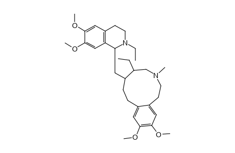 10,11-dimethoxy-6-[(6,7-dimethoxy-2-ethyl-1,2,3,4-tetrahydro-1-isoquinolyl)methyl]-5-ethyl-3-methyl-1,2,3,4,5,6,7,8-octahydro-3-benzazecine