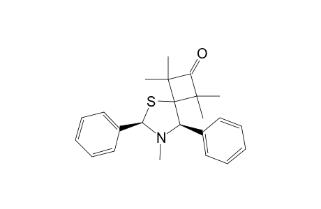 (cis)-1,1,3,3,7-Pentamethyl-6,8-diphenyl-5-thia-7-aza-spiro[3.4]octan-2-one