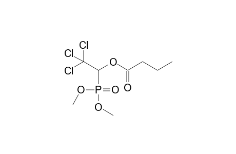 BUTYRIC ACID, ESTER WITH DIMETHYL (1-HYDROXY-2,2,2-TRICHLOROETHYL)PHOSPHONATE