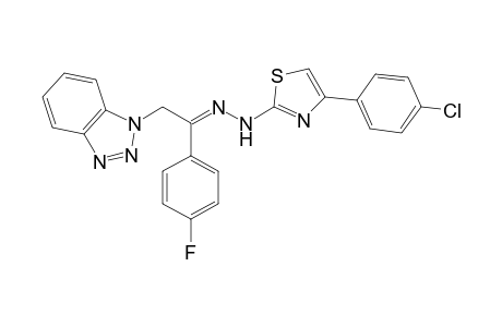 (E)-2-(2-(2-(1H-benzo[d][1,2,3]triazol-1-yl)-1-(4-fluorophenyl)ethylidene)hydrazinyl)-4-(4-chlorophenyl)thiazole