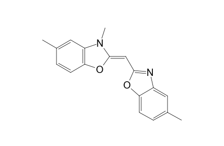 Benzoxazole, 2-[(2,3-dihydro-3,5-dimethylbenzoxazol-2-ylidene)methyl]-5-methyl-