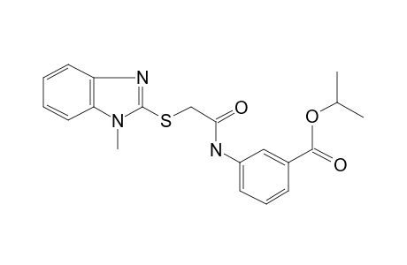 3-[2-(1-Methyl-1H-benzoimidazol-2-ylsulfanyl)-acetylamino]-benzoic acid isopropyl ester