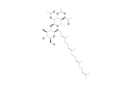 6'-DE-O-ACETYLCUPACINOSIDE;1-O-[2'',3'',4''-TRI-O-ACETYL-ALPHA-L-RHAMNOPYRANOSYL-(1''->2')-BETA-D-GLUCOPYRANOSYL]-(2-E,7-E,12-E)-