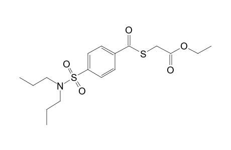 p-(dipropylsulfamoyl)benzoic acid, ester with mercaptoacetic acid, ethyl ester