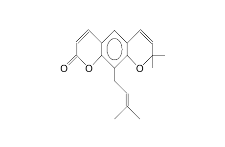 8,8-dimethyl-10-(3-methylbut-2-enyl)pyrano[5,6-g]chromen-2-one