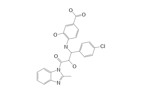 4-[1-(4-CHLOROPHENYL)-2-HYDROXY-3-(2-METHYL-BENZIMIDAZOLE-1-YL)-3-OXO-PROPYLAMINO]-2-HYDROXY-BENZOIC-ACID