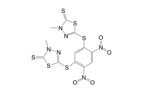 1,5-Bis(2(3H)-thioxo-3-methyl-1,3,4-thiadiazole-5-yl-thio)-2,4-dinitrobenzene