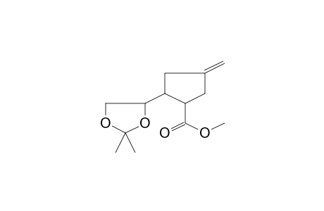 Cyclopentanecarboxylic acid, 2-(2,2-dimethyl-1,3-dioxolan-4-yl)-4-methylene-, methyl ester, (Z)-S,R,S-