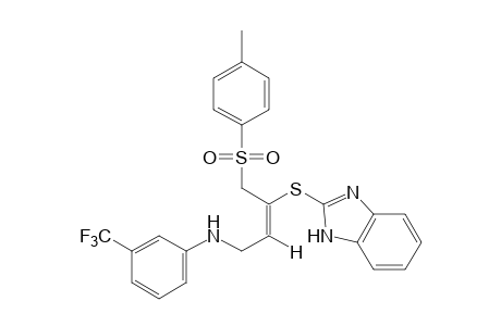 (E)-2-{{1-[(p-tolylsulfonyl)methyl]-3-(alpha,alpha,alpha-trifluoro-m-toluidino)propenyl}thio}benzimidazole