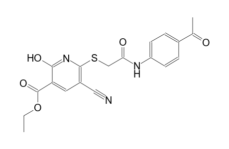 6-[(4-Acetyl-phenylcarbamoyl)-methylsulfanyl]-5-cyano-2-hydroxy-nicotinic acid ethyl ester