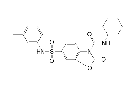 N-cyclohexyl-2-keto-6-(m-tolylsulfamoyl)-1,3-benzoxazole-3-carboxamide