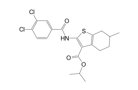 isopropyl 2-[(3,4-dichlorobenzoyl)amino]-6-methyl-4,5,6,7-tetrahydro-1-benzothiophene-3-carboxylate