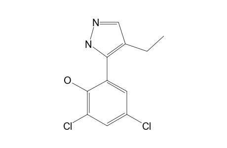 2,4-dichloro-6-(4-ethylpyrazol-5-yl)phenol