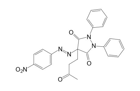 1,2-diphenyl-4-[(p-nitrophenyl)azo]-4-(3-oxobutyl)-3,5-pyrazolidinedione