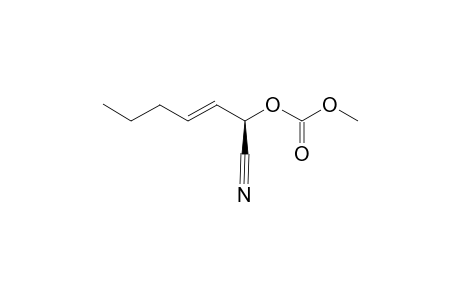 (2R,3E)-2-(Methoxycarbonyloxy)hex-3-enenitrile