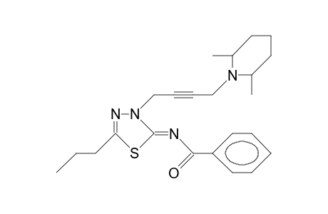 N-(3-[4-(2,6-Dimethyl-piperidino)-2-butynyl]-5-propyl-1,3,4-thiadiazol-2(3H)-ylidene)-benzamide