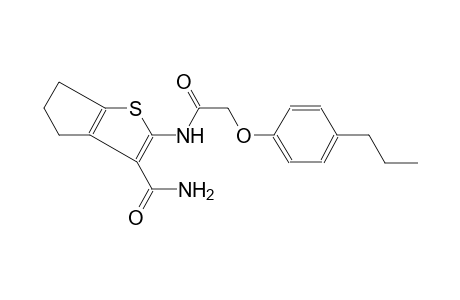 4H-cyclopenta[b]thiophene-3-carboxamide, 5,6-dihydro-2-[[(4-propylphenoxy)acetyl]amino]-