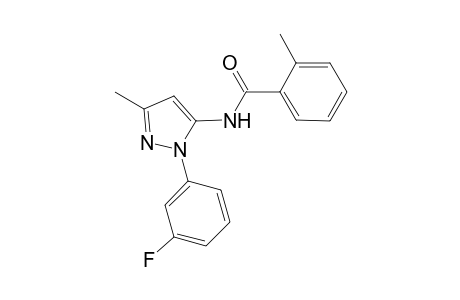 Benzamide, N-[2-(3-fluorophenyl)-5-methyl-2H-pyrazol-3-yl]-2-methyl-