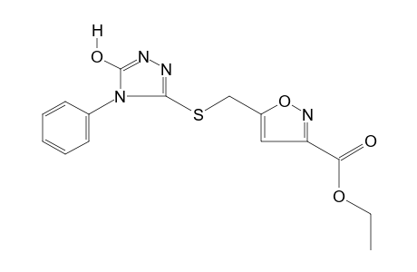 5-{[(5-hydroxy-4-phenyl-4H-1,2,4-triazol-3-yl)thio]methyl}-3-isoxazolecarboxylic acid, ethyl ester