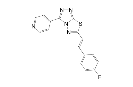 [1,2,4]triazolo[3,4-b][1,3,4]thiadiazole, 6-[(E)-2-(4-fluorophenyl)ethenyl]-3-(4-pyridinyl)-