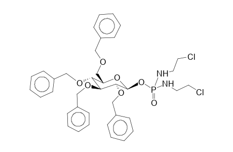 O-(2,3,4,6-Tetra-O-benzyl-b-d-glucopyranosyl)-N,N'-bis-(2-chloroethyl)-phosphordiamidate