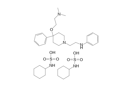 1-(2-anilinoethyl)-4-[2-(dimethylamino)ethoxy]-4-phenylpiperidine, cyclohexylsulfamate (1:2)