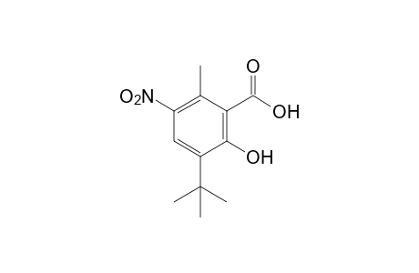 3-tert-butyl-6-methyl-5-nitrosalicylic acid