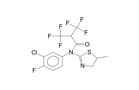 N-(3-Chloro-4-fluorophenyl)-3,3,3-trifluoro-N-(5-methyl-2-thiazolin-2-yl)-2-(trifluoromethyl)propionamide