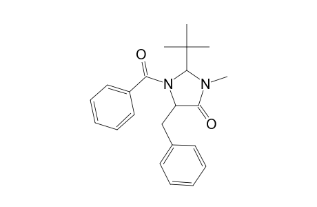 4-Imidazolidinone, 1-benzoyl-2-(1,1-dimethylethyl)-3-methyl-5-(phenylmethyl)-, (2R-cis)-