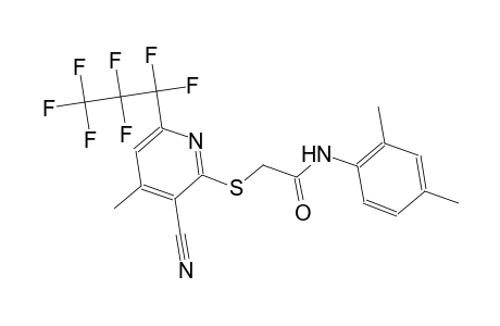 2-{[3-cyano-6-(1,1,2,2,3,3,3-heptafluoropropyl)-4-methyl-2-pyridinyl]sulfanyl}-N-(2,4-dimethylphenyl)acetamide