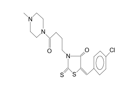 3-[4-(4-methylpiperazino)-4-oxobutyl]-5-(4-chlorobenzylidene)-2-thioxo-1,3-thiazolidin-4-one