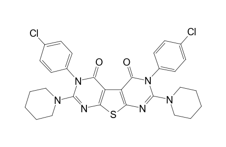 2,7-Di(1-piperidinyl)-3,6-di(4-chlrophenyl)thieno[2,3-d:5,4-d']dipyrimidine-4,5(3H,6H)-dione