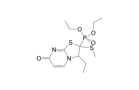 Diethyl [3-ethyl-2-(methylthio)-7-oxo-2,3-dihydro-7H-[1, 3]thiazolo[3,2-a]pyrimidin-2-yl]phosphonate