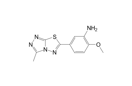 Benzenamine, 2-methoxy-5-(3-methyl[1,2,4]triazolo[3,4-b][1,3,4]thiadiazol-6-yl)-