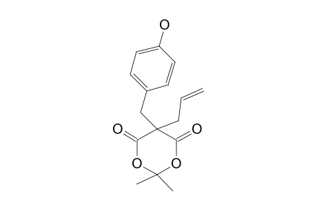 1,3-Dioxane-4,6-dione, 5-allyl-5-(4-hydroxybenzyl)-2,2-dimethyl-