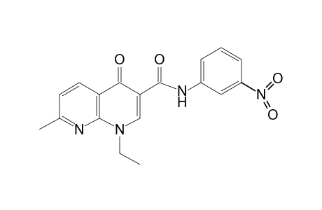 1,4-dihydro-1-ethyl-7-methy-3'-nitro-4-oxo-1,8-naphthyridine-3-carboxanilide