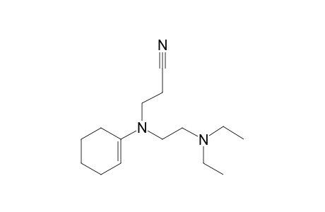 3-[N-[2-Diethylaminoethyl]-1-cyclohexenylamino]propylnitrile