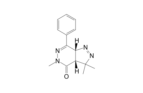 4H-Pyrazolo[3,4-d]pyridazin-4-one, 3,3a,5,7a-tetrahydro-3,3,5-trimethyl-7-phenyl-, cis-