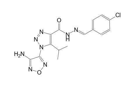 1-(4-amino-1,2,5-oxadiazol-3-yl)-N'-[(E)-(4-chlorophenyl)methylidene]-5-isopropyl-1H-1,2,3-triazole-4-carbohydrazide