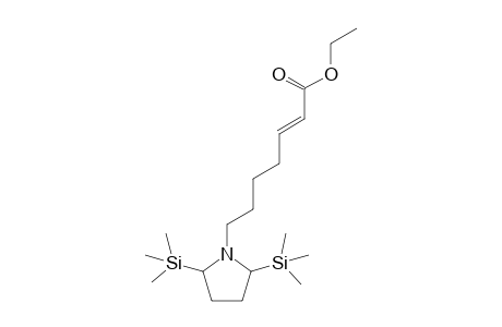 ethyl-7-[2,5-di(trimethylsilyl)tetrahydro-1H-1-pyrrolyl]-(E)-2-heptenoate