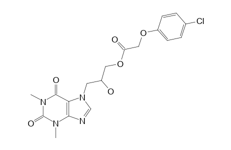 7-(2,3-dihydroxypropyl)theophylline, 3-(p-chlorophenoxy)acetate