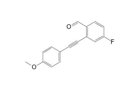 4-fluoro-2-((4-methoxyphenyl)ethynyl)benzaldehyde