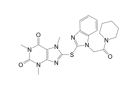 1H-purine-2,6-dione, 3,7-dihydro-1,3,7-trimethyl-8-[[1-[2-oxo-2-(1-piperidinyl)ethyl]-1H-benzimidazol-2-yl]thio]-