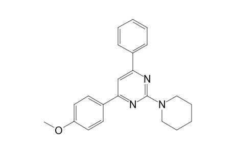 4-(p-METHOXYPHENYL)-6-PHENYL-2-PIPERIDINOPYRIMIDINE