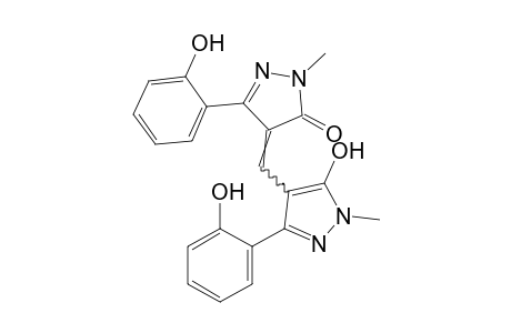 4-{[5-hydroxy-3-(o-hydroxyphenyl)-1-methylpyrazol-4-yl]methylene}-3-(o-hydroxyphenyl)-1-methyl 2-pyrazolin-5-one