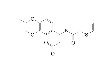 Propionic acid, 3-(4-ethoxy-3-methoxyphenyl)-3-[(thiophene-2-carbonyl)amino]-